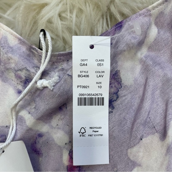 Flora Obscura x J. Crew Eco Cupro Slip Dress in Lavender Fields - Picture 5 of 11